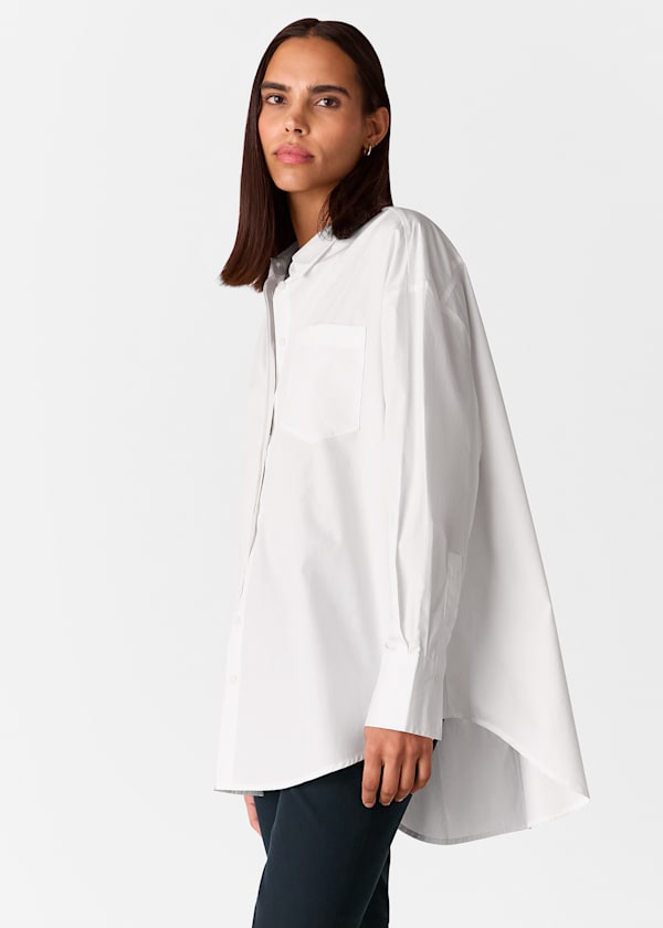 White Oversized Cotton Shirt
