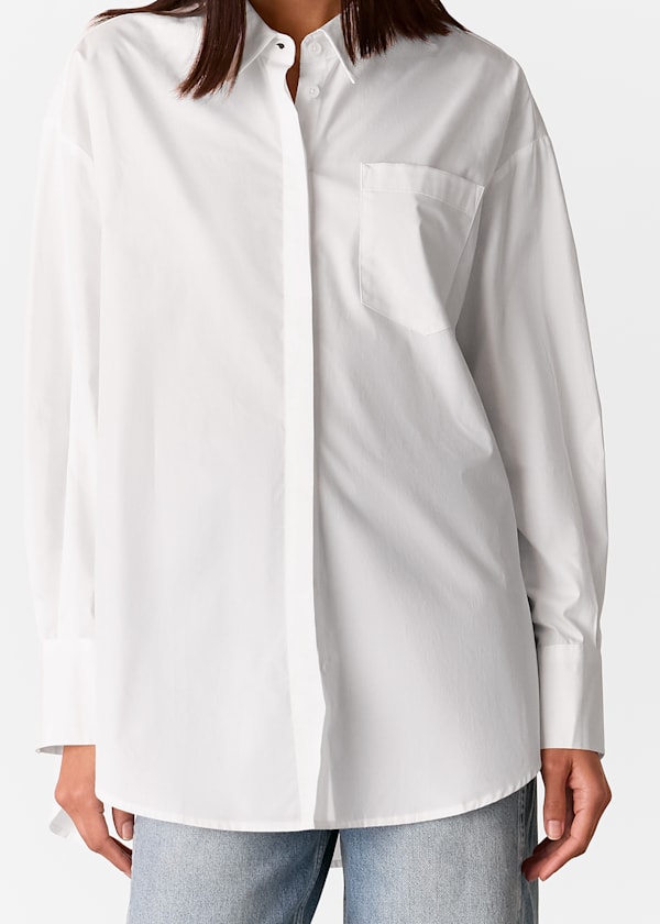 White Oversized Cotton Shirt