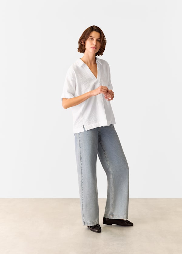 White Sasha Relaxed Shirt