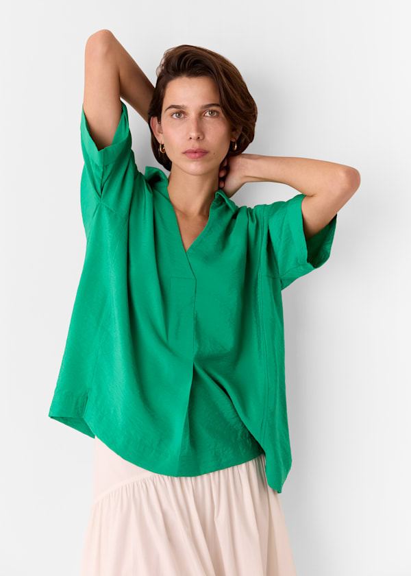 Green Sasha Relaxed Shirt