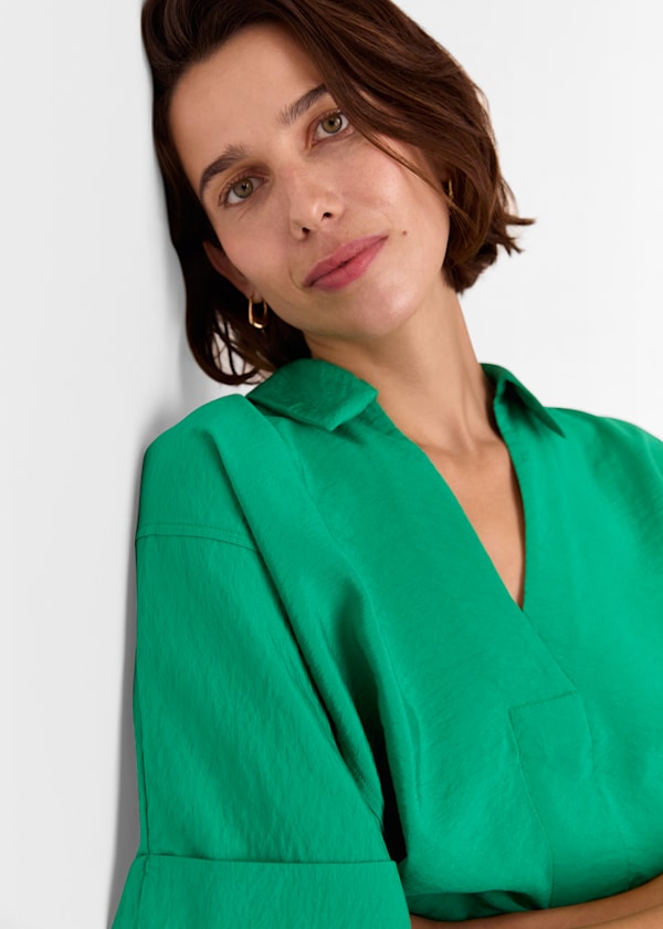 Green Sasha Relaxed Shirt