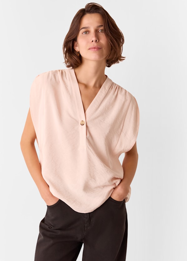 Pale Pink Gwen Sleeveless Blouse