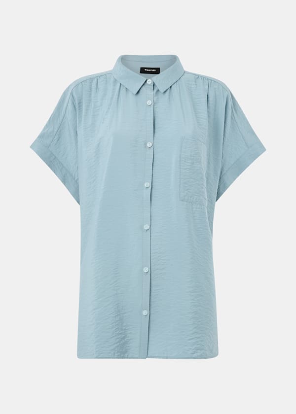 Pale Blue Nicola Button Through Shirt