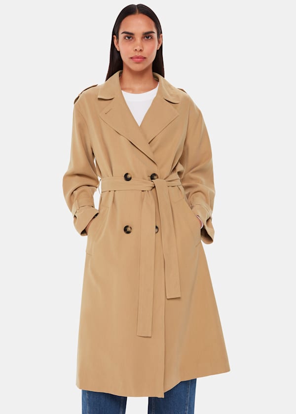 Neutral Riley Trench Coat