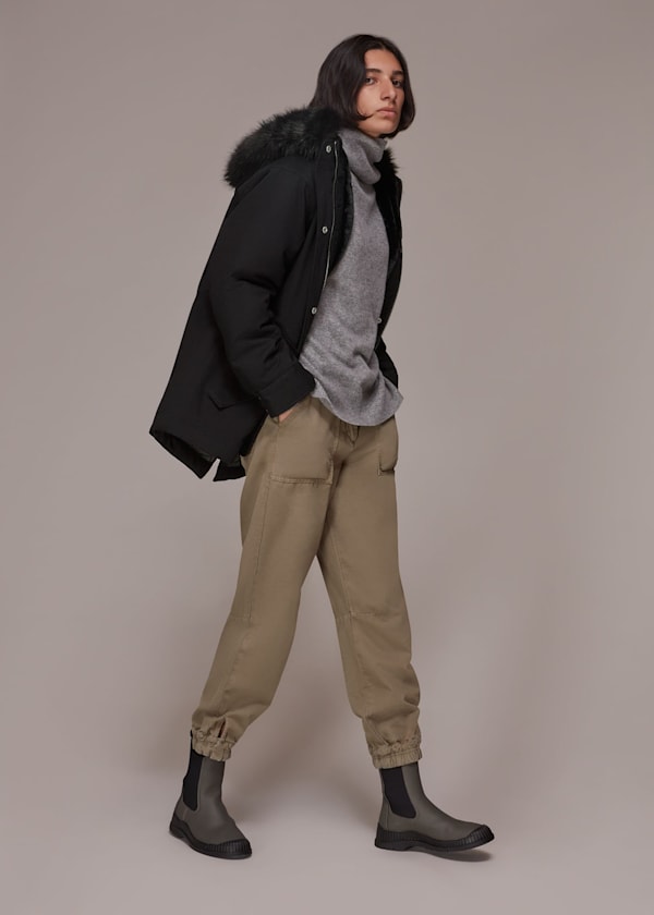 Black Gracie Faux Fur Parka