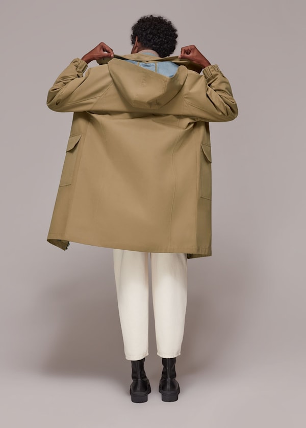 Camel Thea Water Resistant Coat