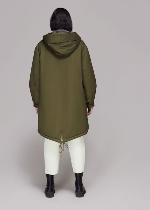 Khaki Sophia Padded Casual Coat