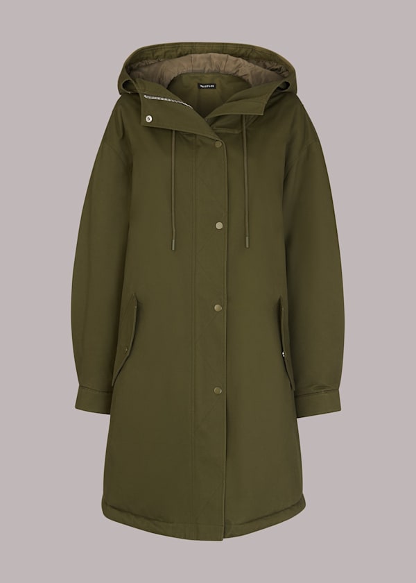 Khaki Sophia Padded Casual Coat
