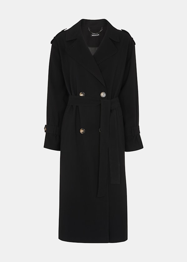 Black Riley Trench Coat