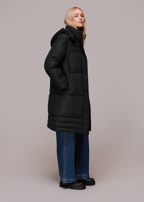 Black Becky Longline Puffer