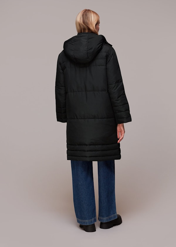 Black Becky Longline Puffer