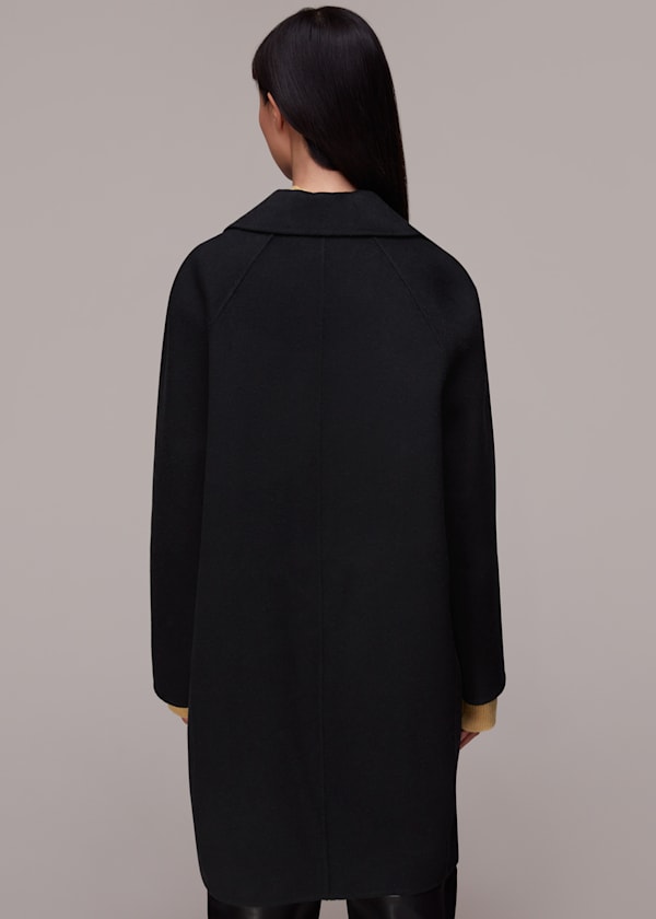 Black Julia Double Faced Coat