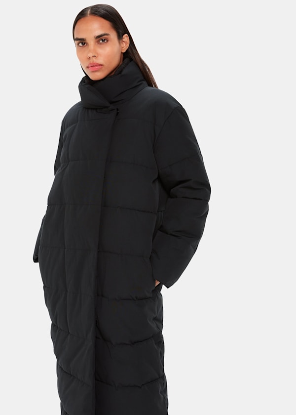 Black Maxi Longline Puffer
