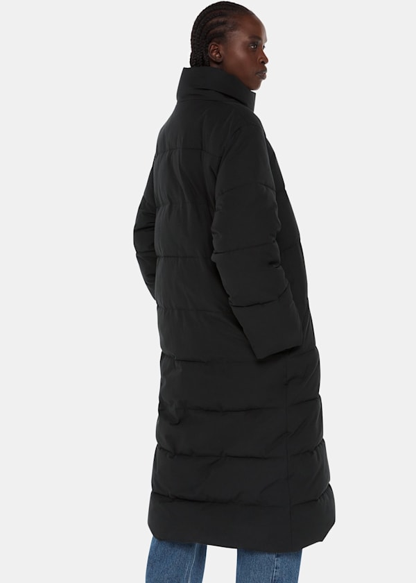 Black Maxi Longline Puffer