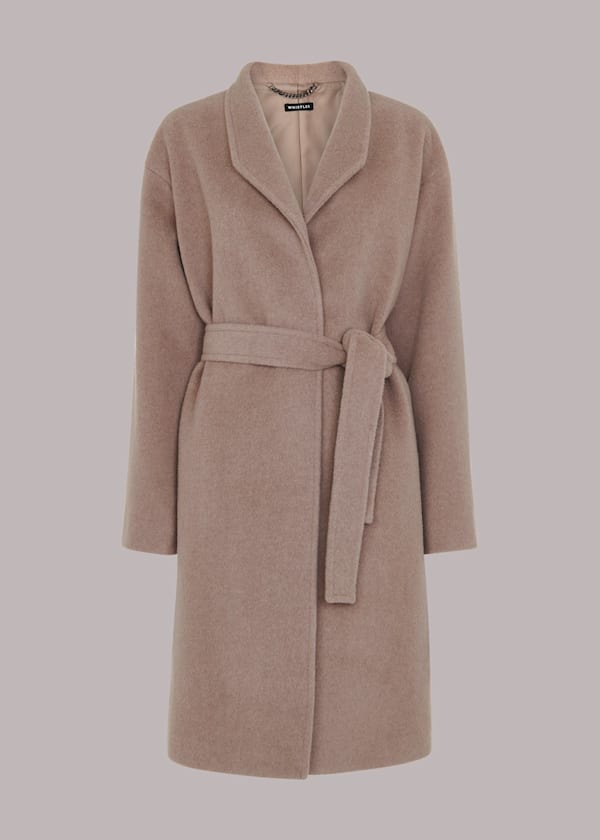 Clara Funnel Neck Wool Coat