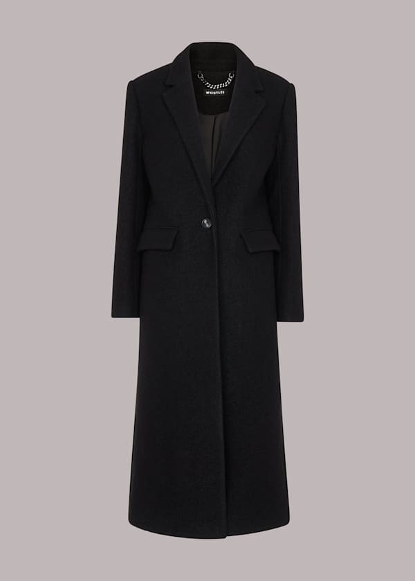 Black Sophie Longline Coat