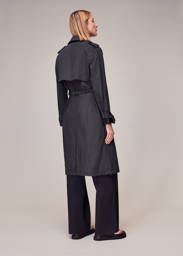 Dark Grey Water Resistant Trench Coat