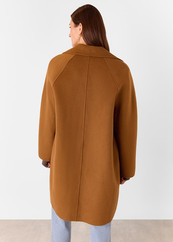 Camel Julia Wool Double Faced Coat