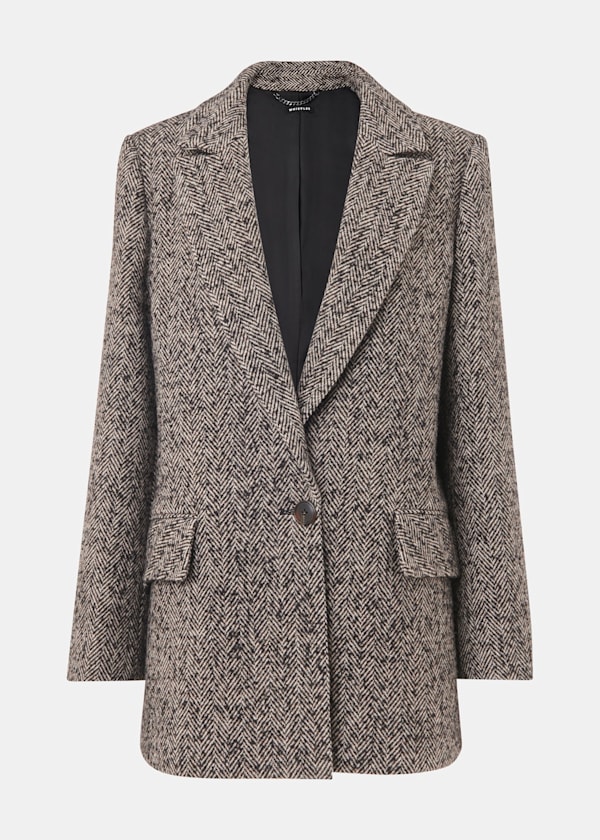 Noa Herringbone Short Coat