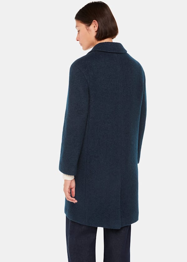 Teal Fran Boucle Coat