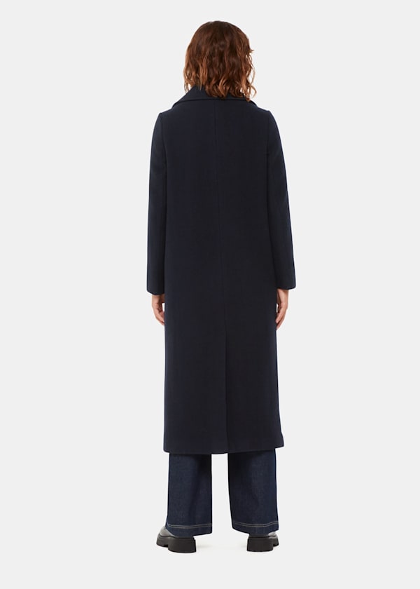 Navy Amalia Longline Coat
