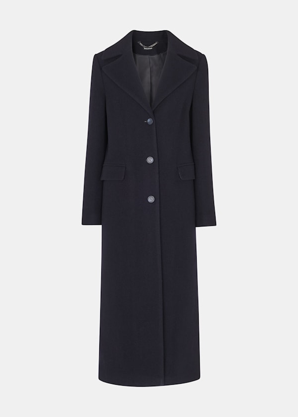 Navy Amalia Longline Coat