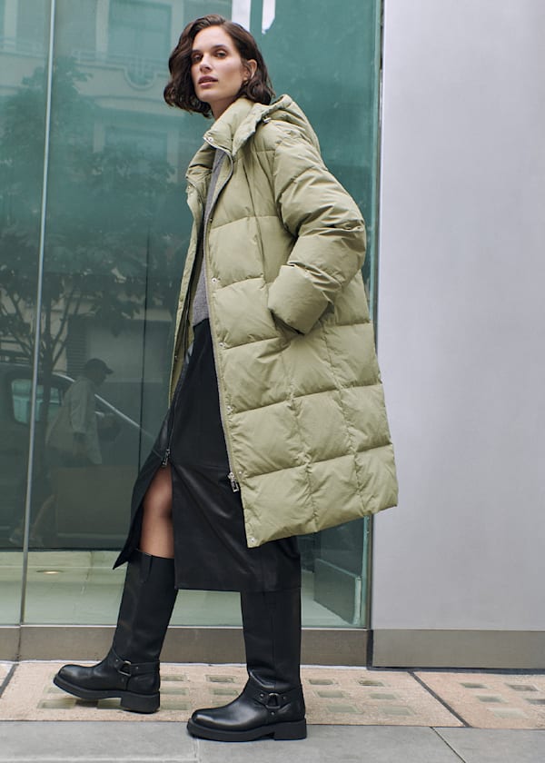 Khaki Una Puffa Coat