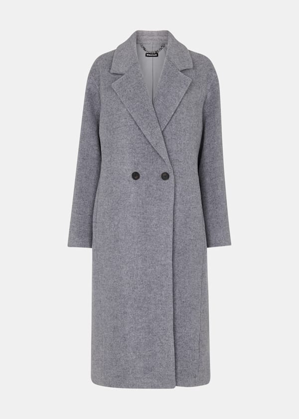 Grey Eliza Double Breasted Coat