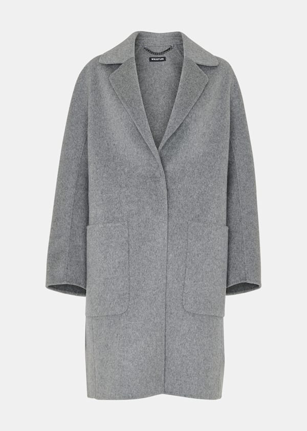 Grey Cassie Double Face Pocket Coat