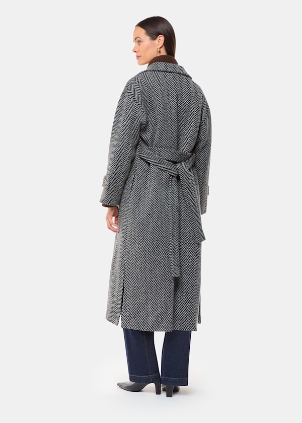 Multicolour Cosette Funnel Neck Coat