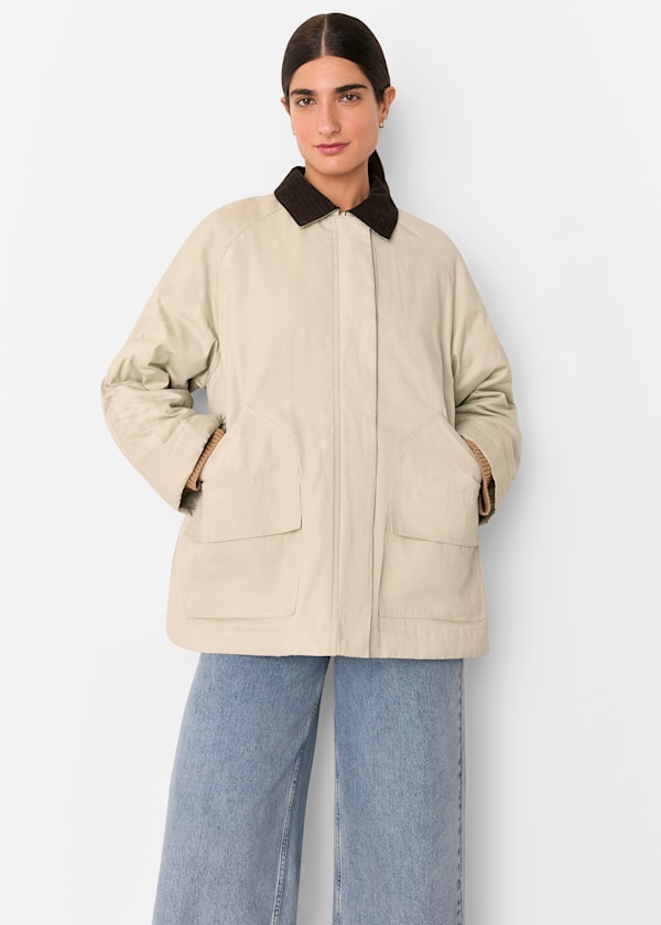 Neutral Fern Waxed Jacket