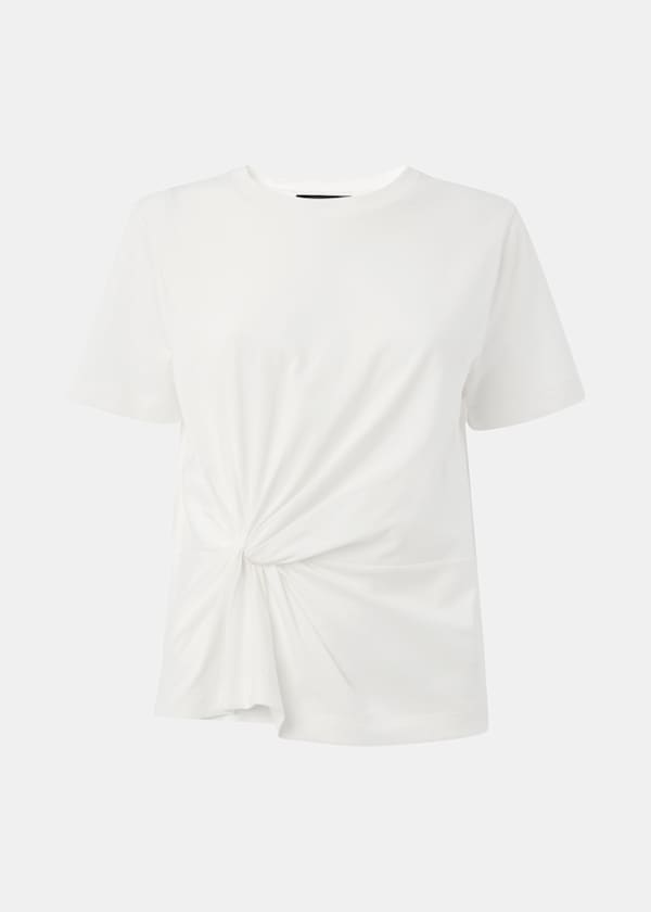 White Twist Front Detail Tee