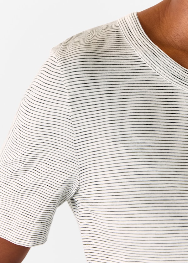 Multicolour Rosa Double Trim Stripe TShirt