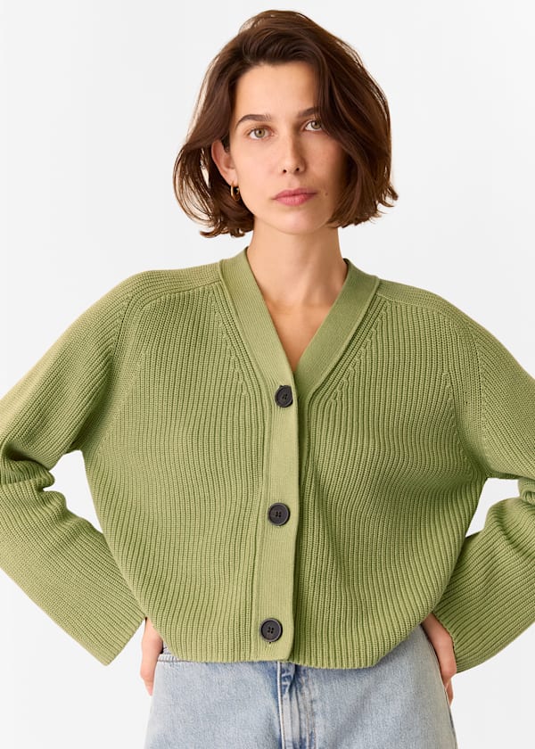 Green Nala Cotton Cardigan