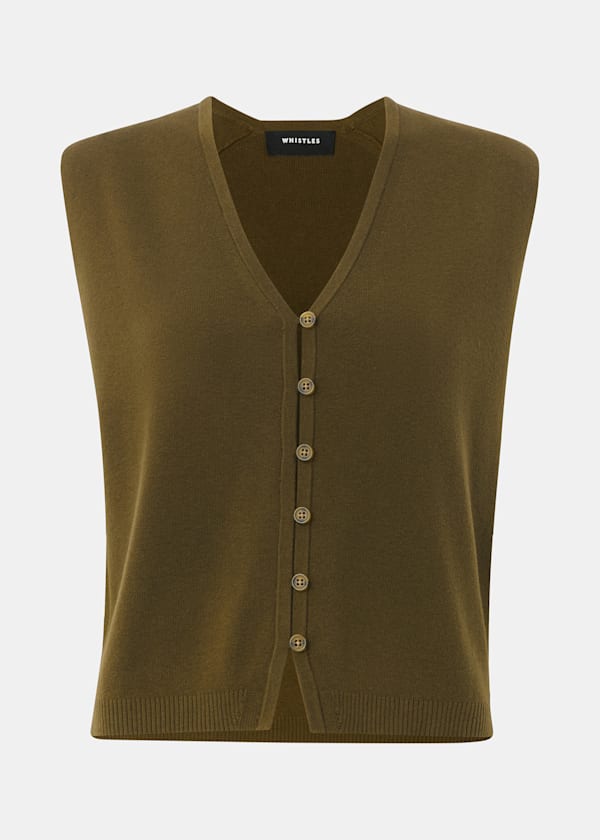 Khaki Bailey Button Through Tank