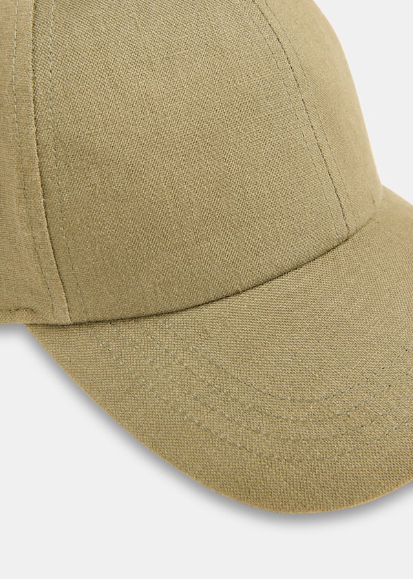 Khaki Linen Cap