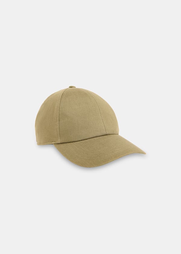 Khaki Linen Cap