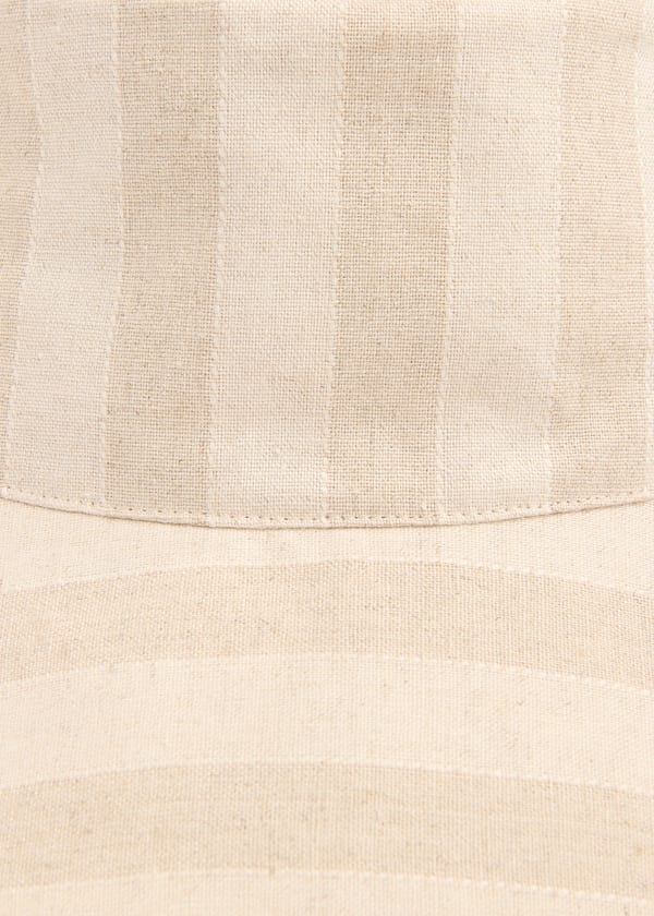 Neutral Stripe Bucket Hat