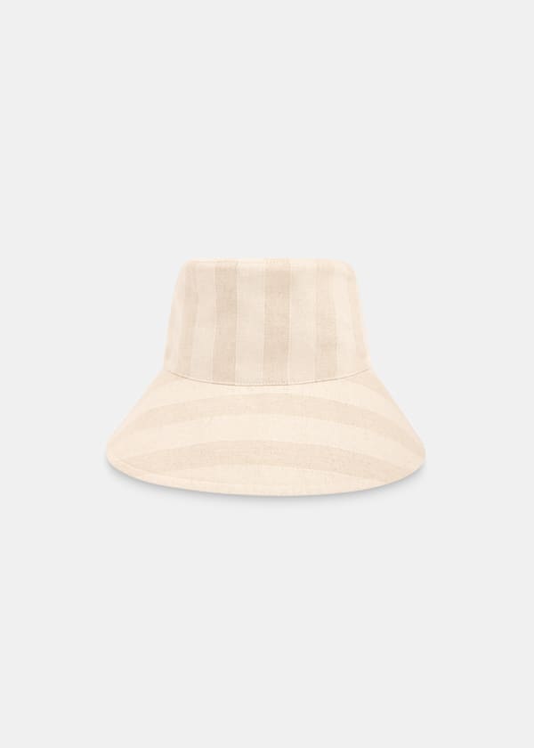 Neutral Stripe Bucket Hat