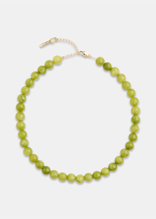 Green Large Sphere Bead Necklace