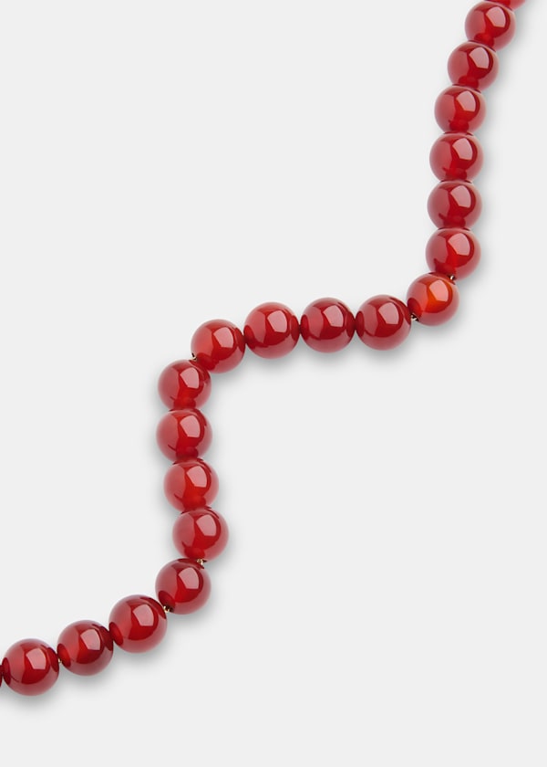 Red Large Sphere Bead Necklace