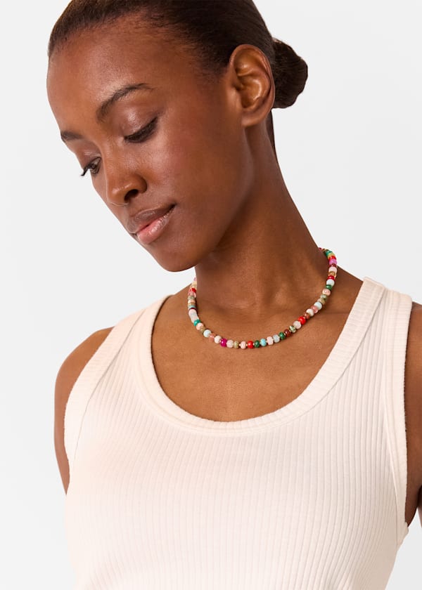 Multicolour Mixed Bead Necklace
