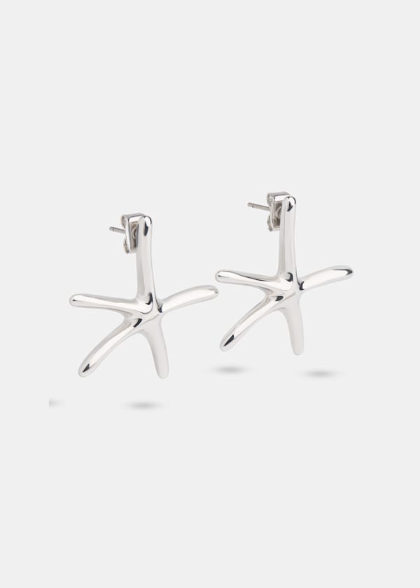 Silver Starfish Stud Earring