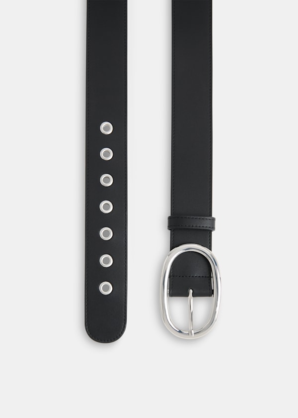 Black Eyelet Detail Belt