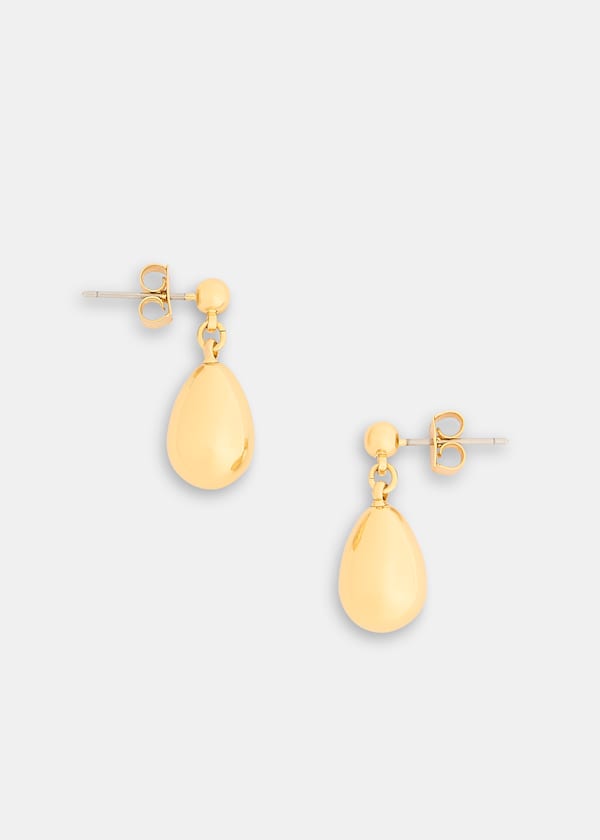 Gold Teardrop Stud Earring