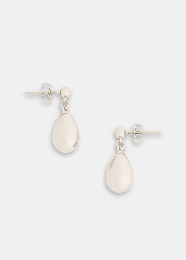 Silver Teardrop Stud Earring