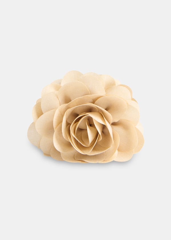 Neutral Flower Claw Clip