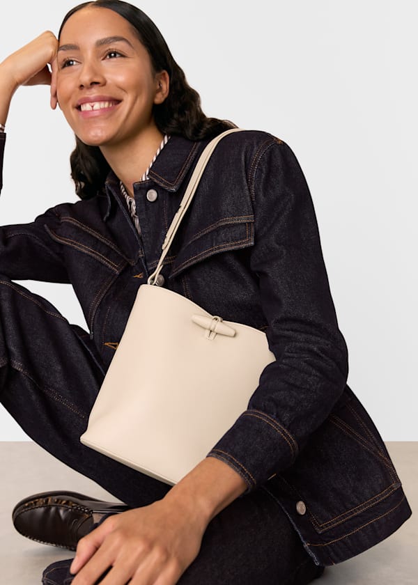 Ivory Cleo Toggle Bucket Bag