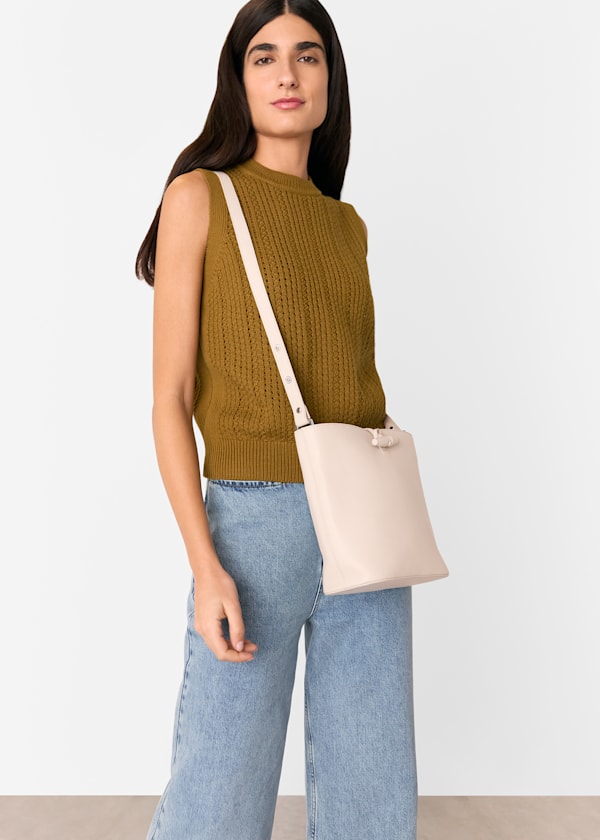 Ivory Cleo Toggle Bucket Bag