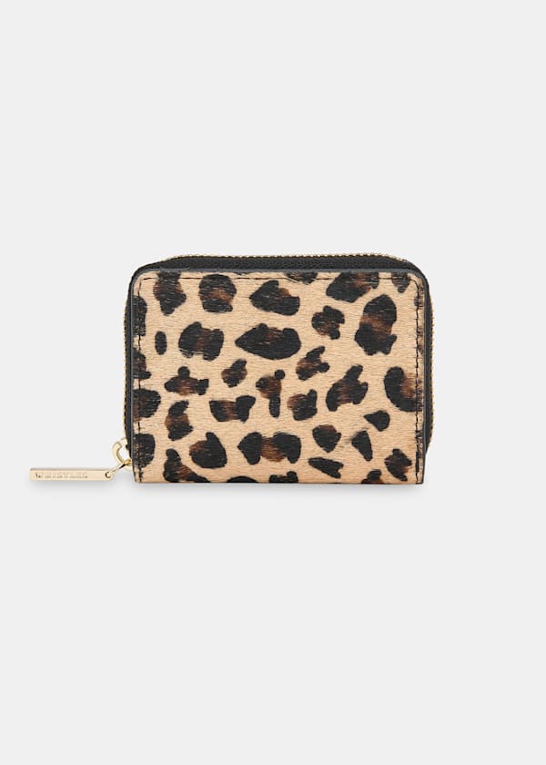 Leopard Koa Compact Purse